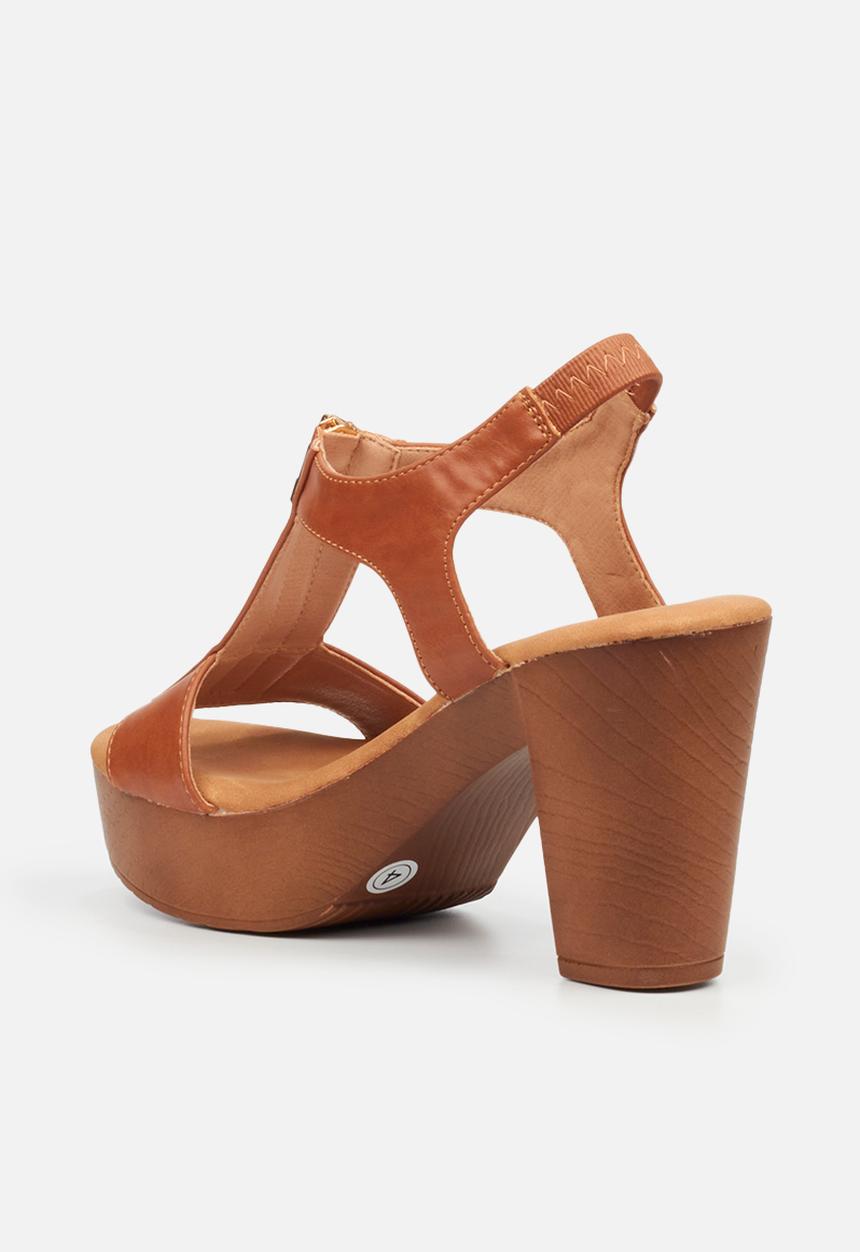 Butterfly Feet - Kayla 5 block heel - tan