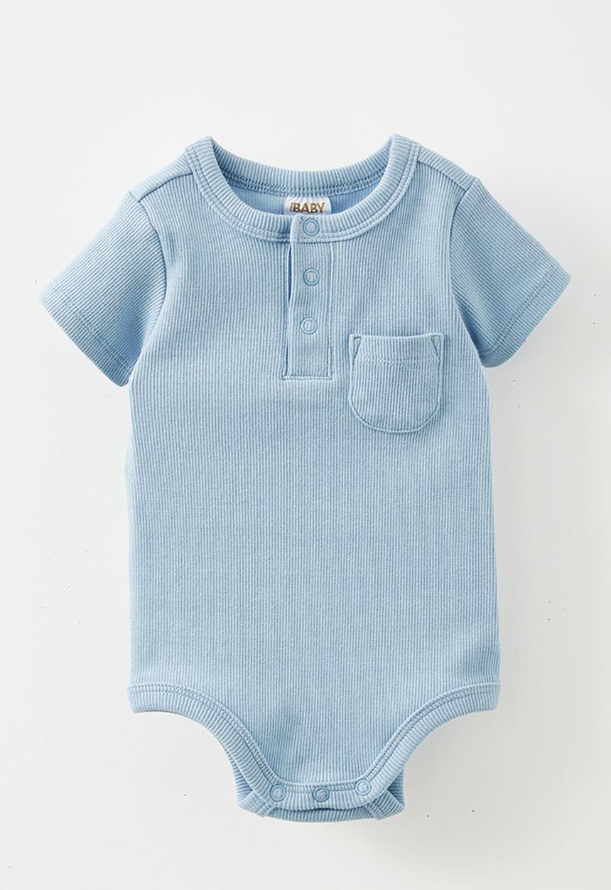 Cotton On - 2 Pack the short sleeve bubbysuit & romper - dusty blue