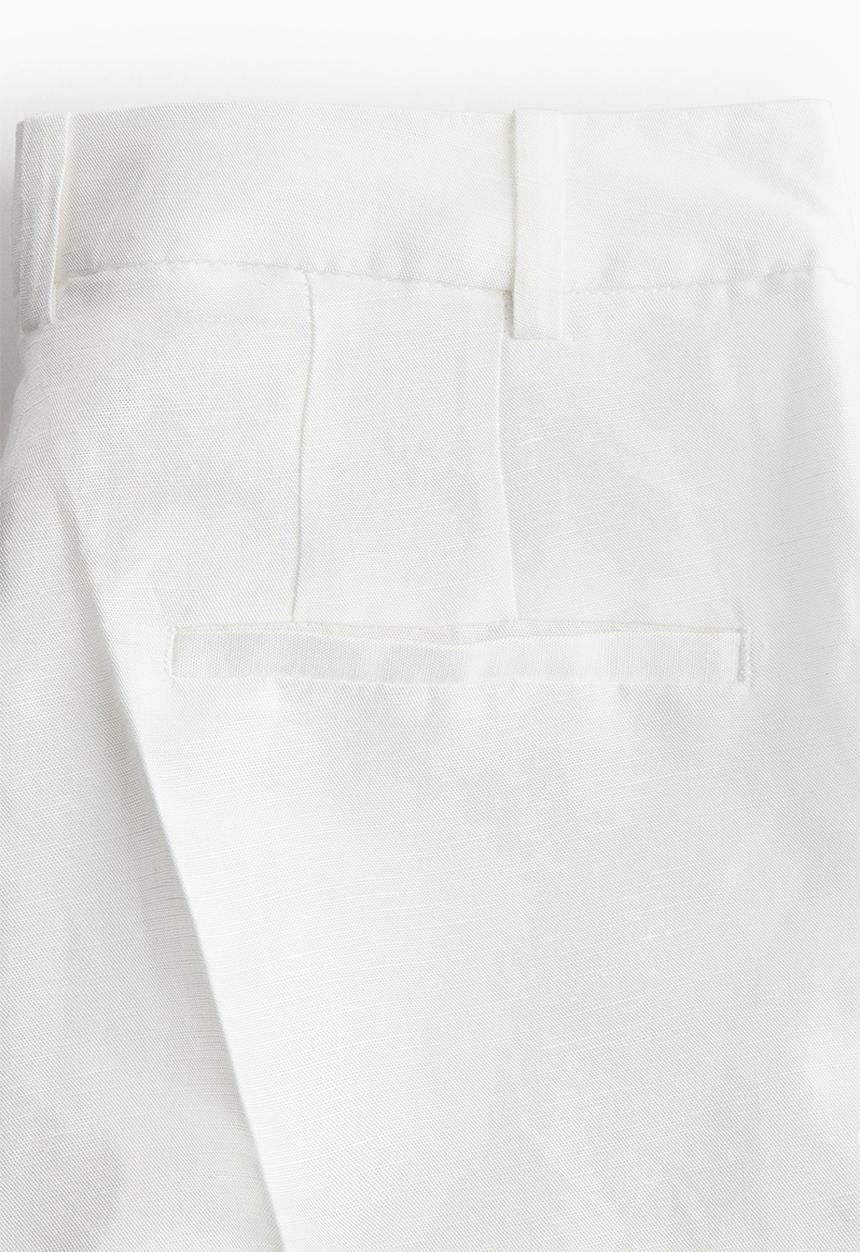 H&M - Tailored linen-blend trousers - white