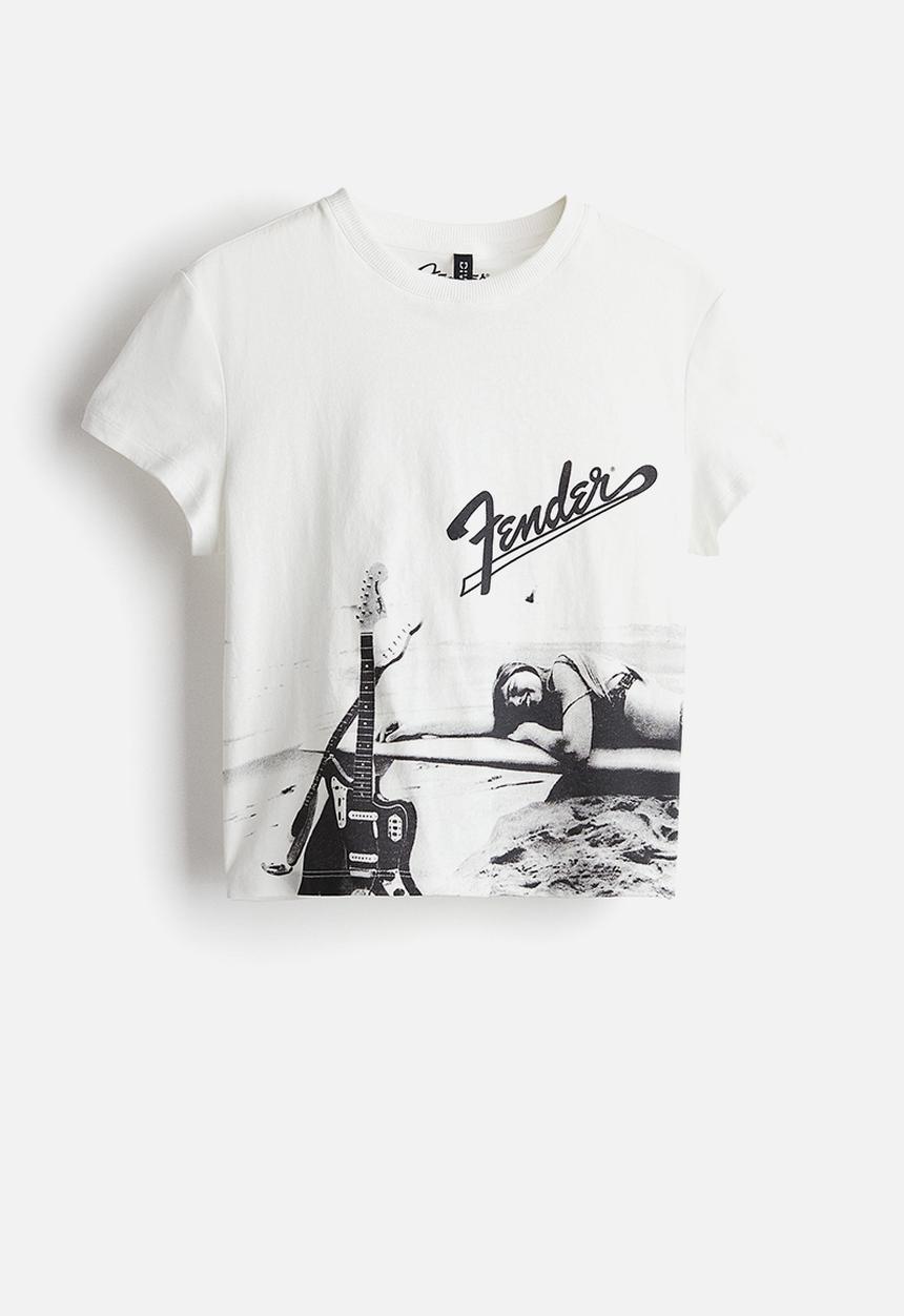 Printed t-shirt - white/fender - 1207443002