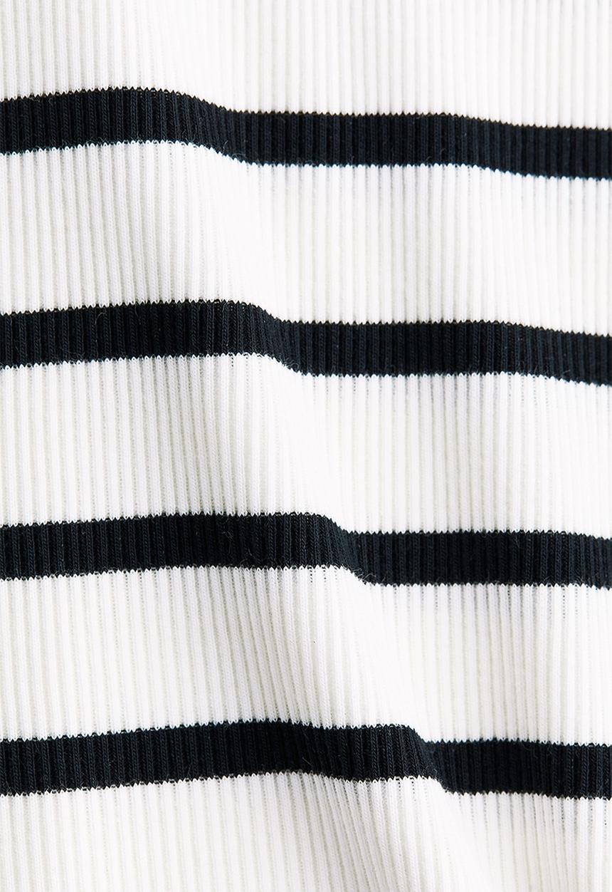 H&M - Ribbed vest top - cream striped