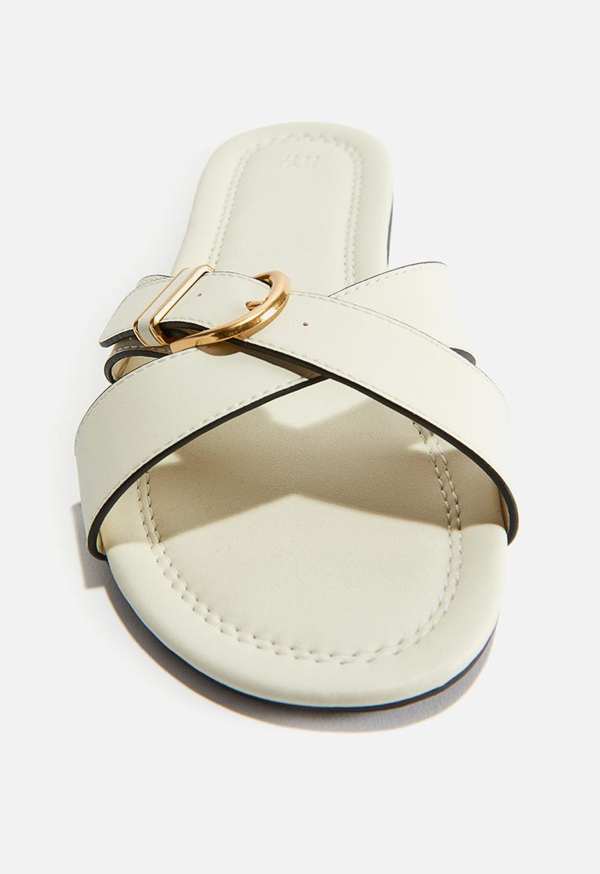 H&M - Buckle-detail sandals - cream