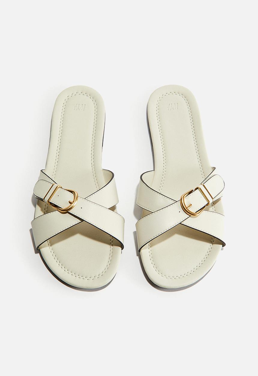 H&M - Buckle-detail sandals - cream