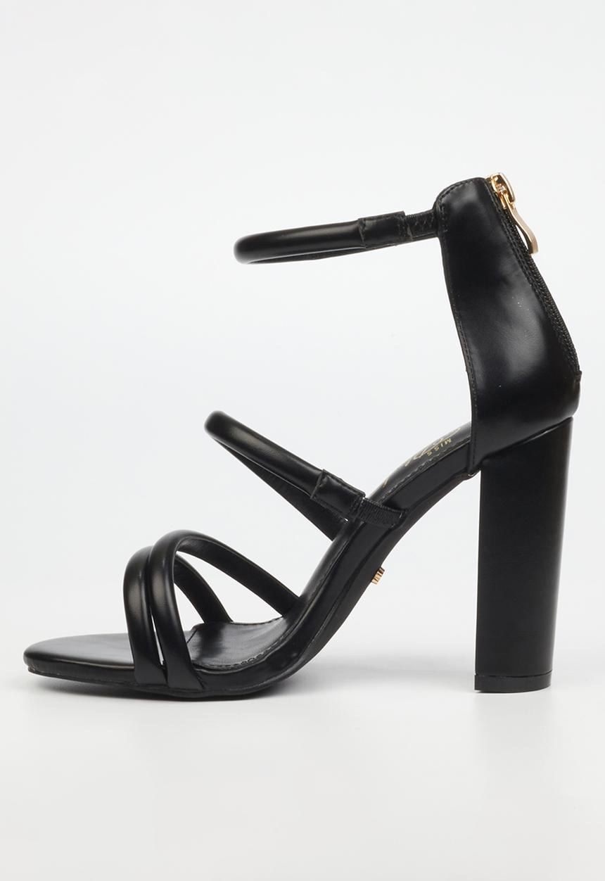 Miss Black - Border 4 block heel - black