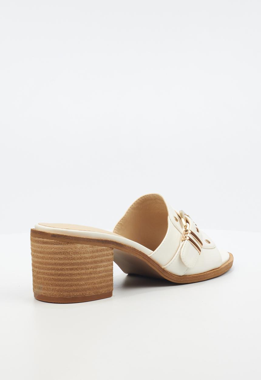 Miss Black - Seranno 1 mule - white