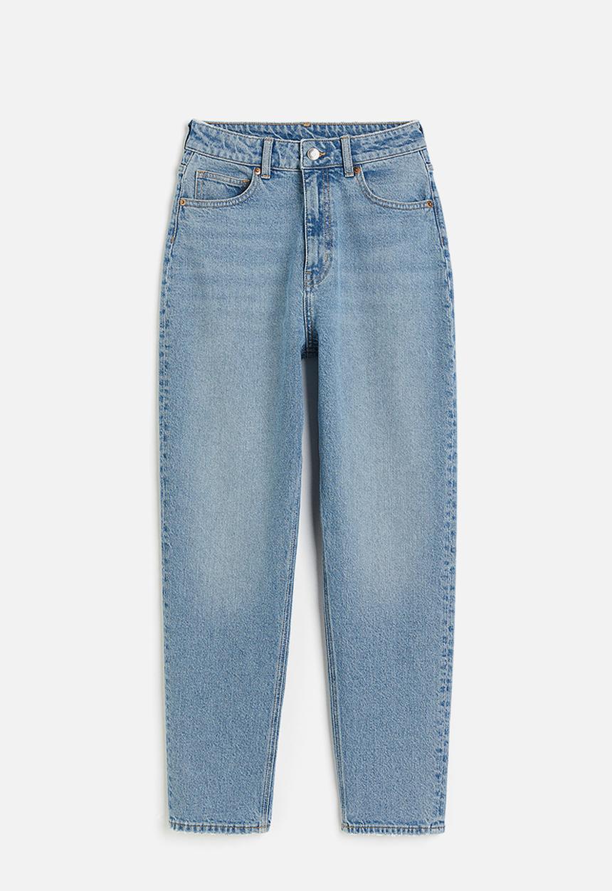H&M - Slim mom high ankle jeans - light denim blue