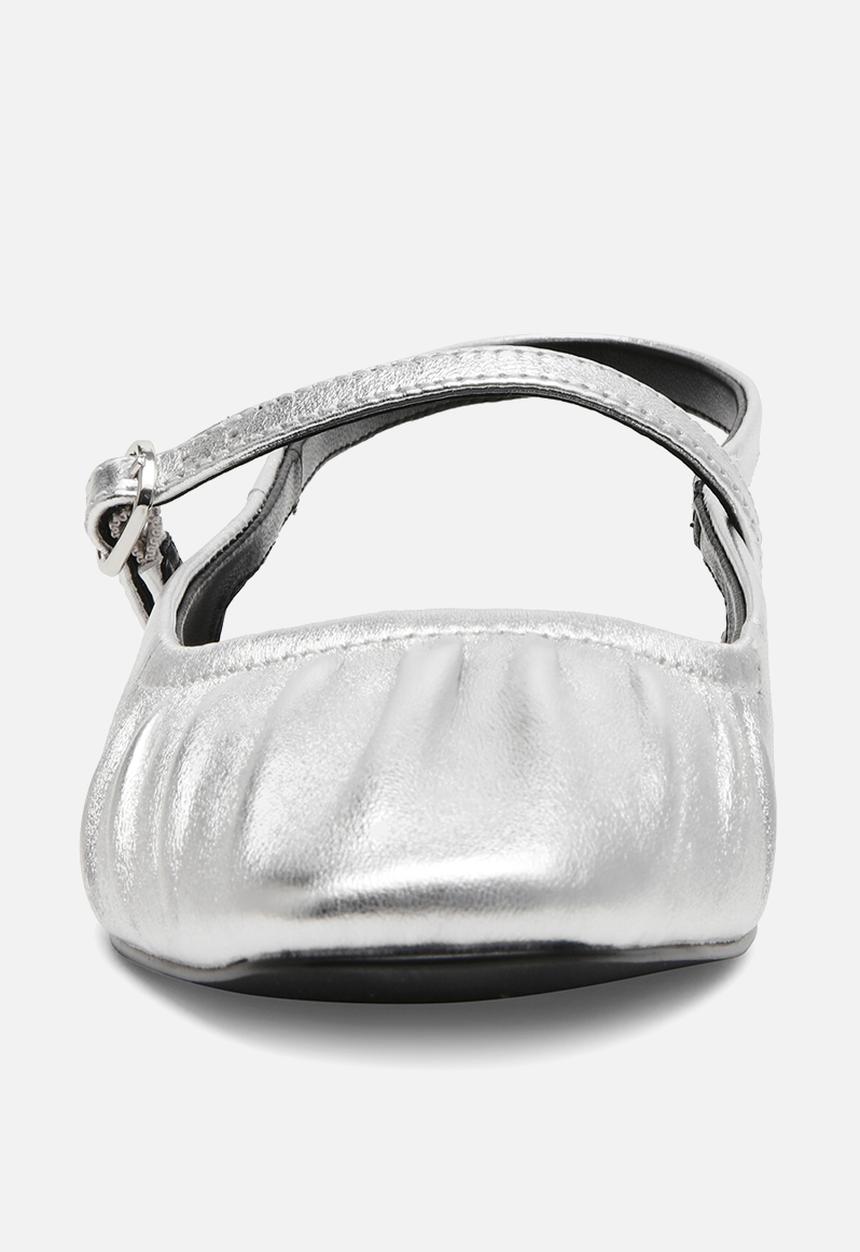 Steve Madden - Grand view slingback - silver leather