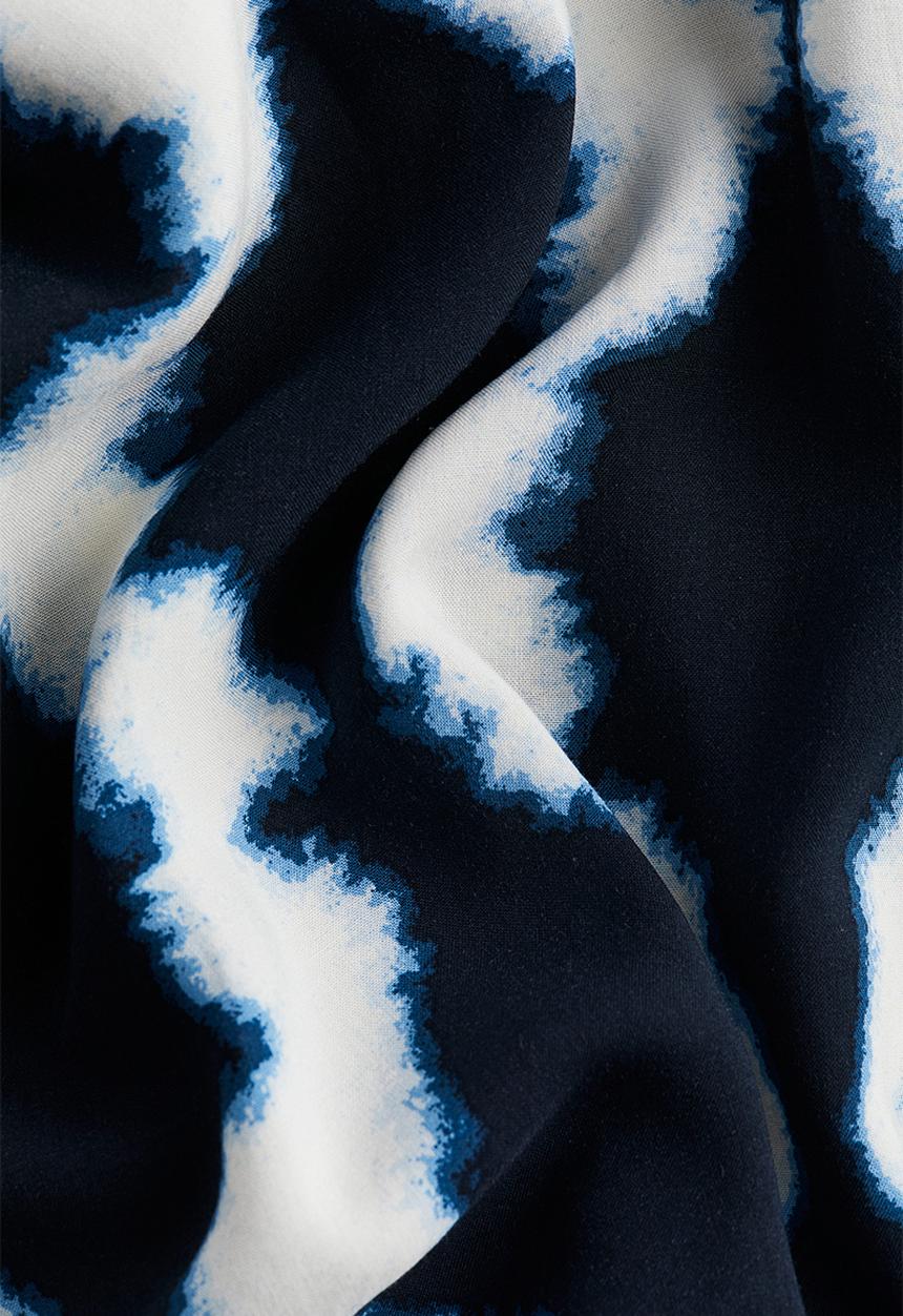 H&M - Strappy viscose dress - navy blue patterned