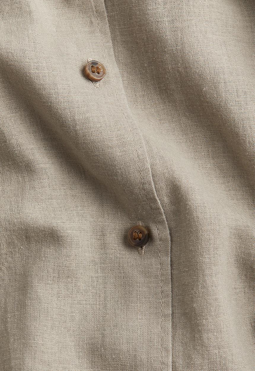 H&M - Linen-blend sleeveless shirt - greige