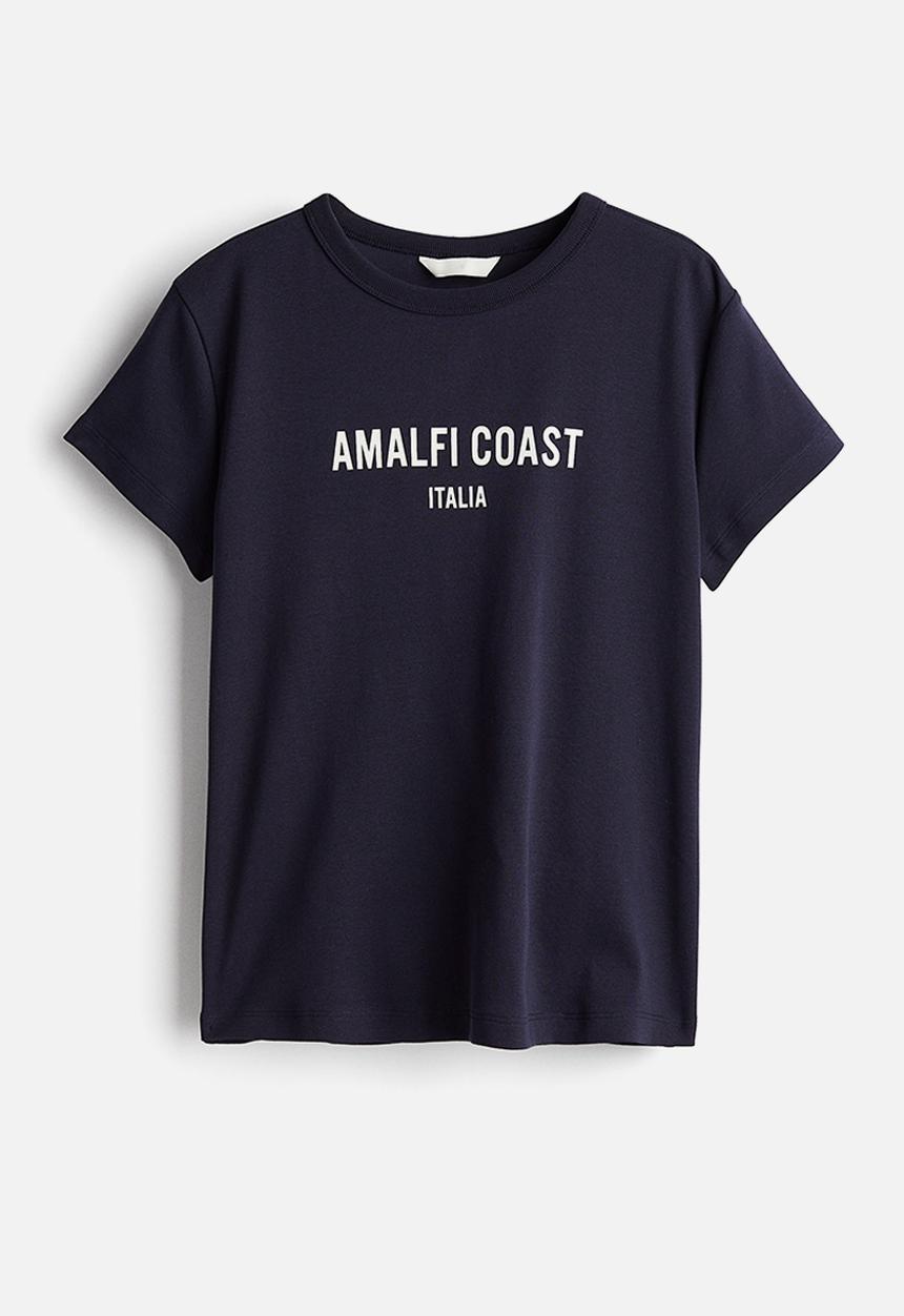 H&M - Fitted cotton T-shirt - blue