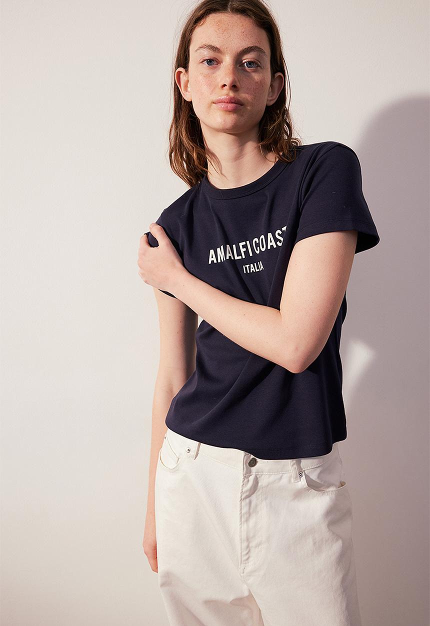 H&M - Fitted cotton T-shirt - blue