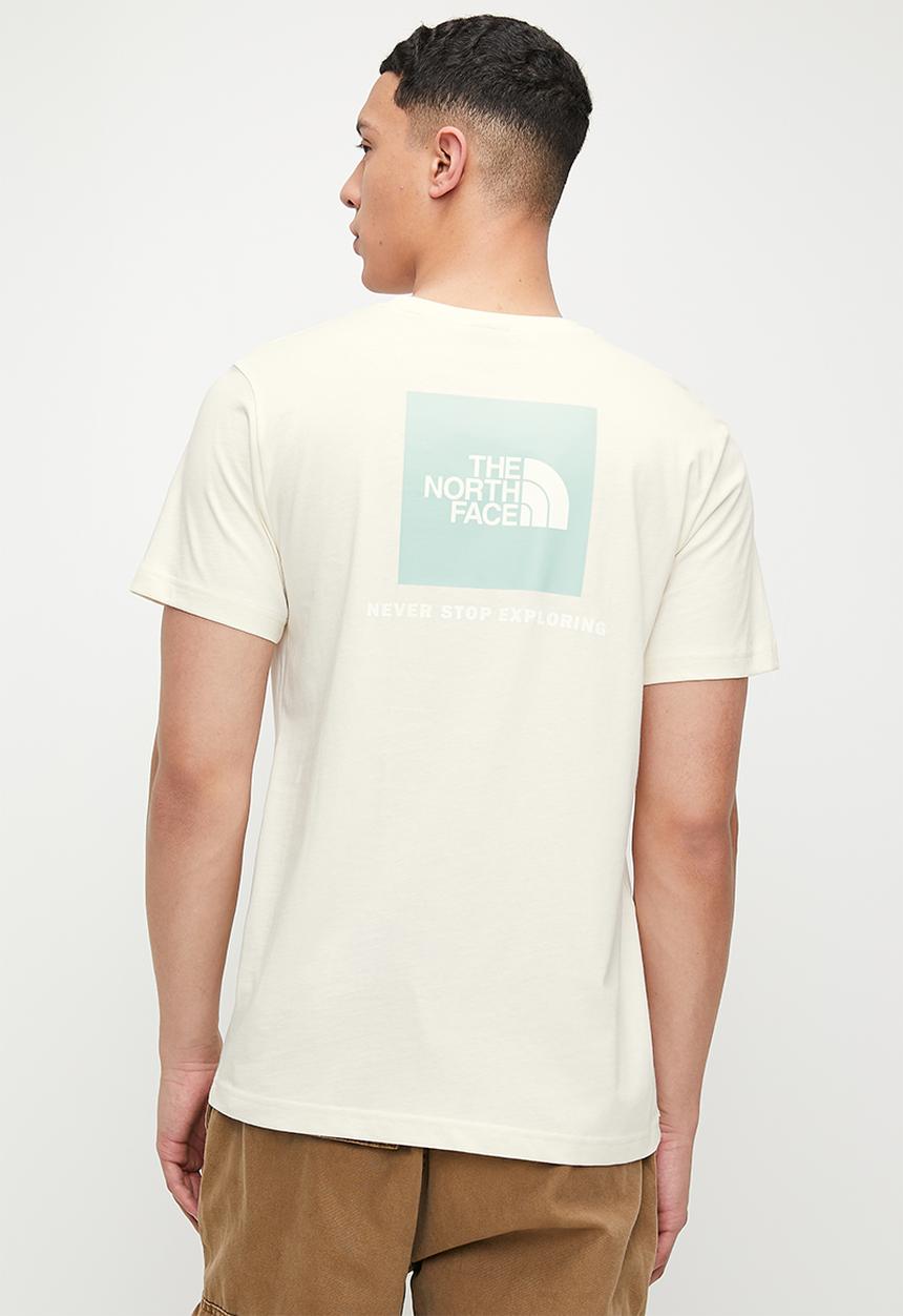 The North Face - M s/s redbox tee - white dune & muted pine 