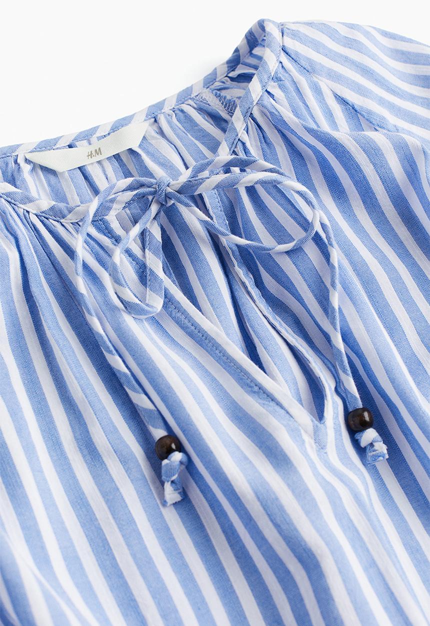 H&M - Tunic dress - light blue striped