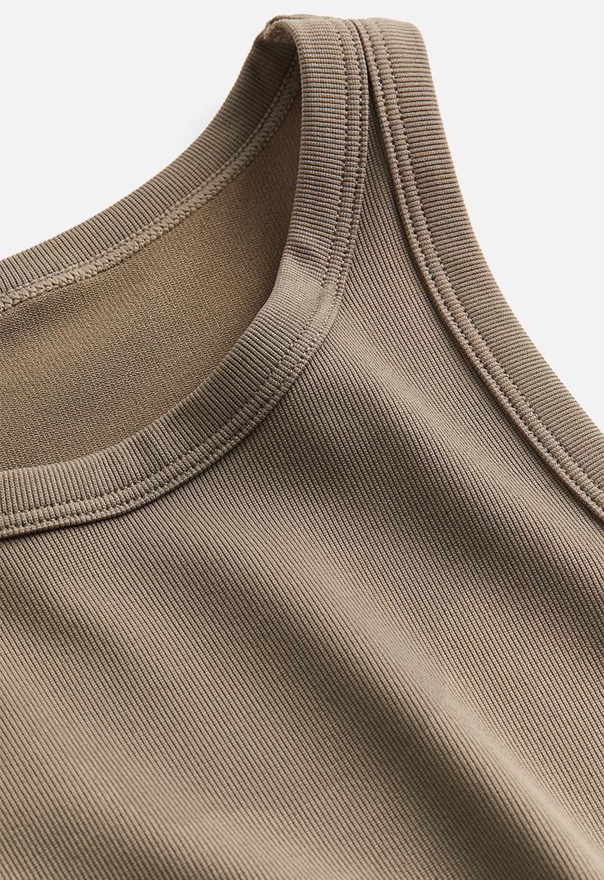 H&M - Ribbed vest top - greige