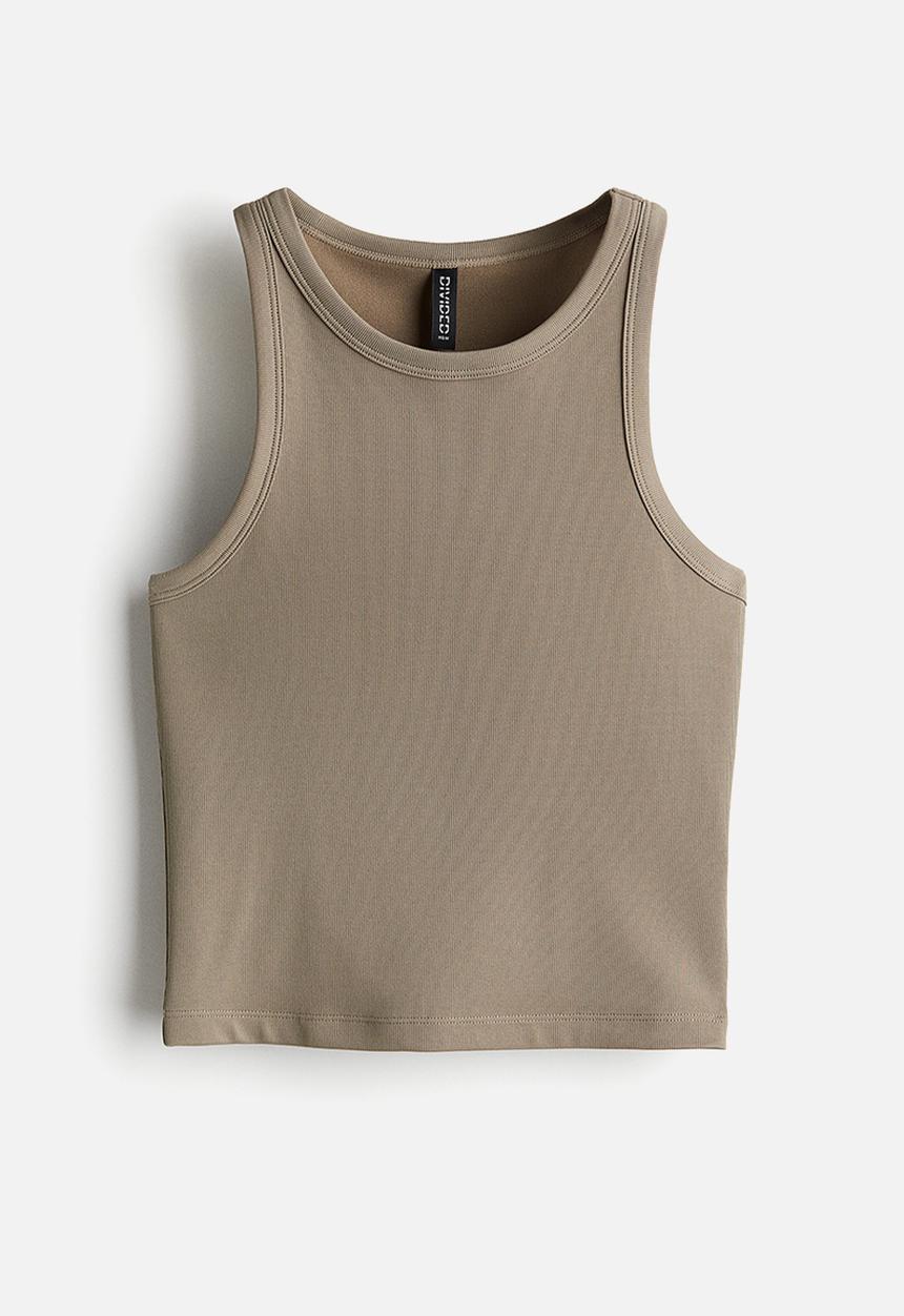 H&M - Ribbed vest top - greige