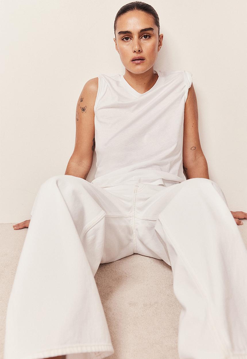 H&M - Cotton T-shirt - white