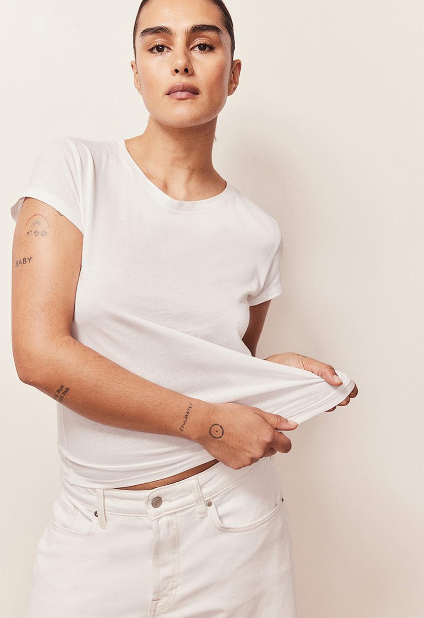 H&M - Cotton T-shirt - white