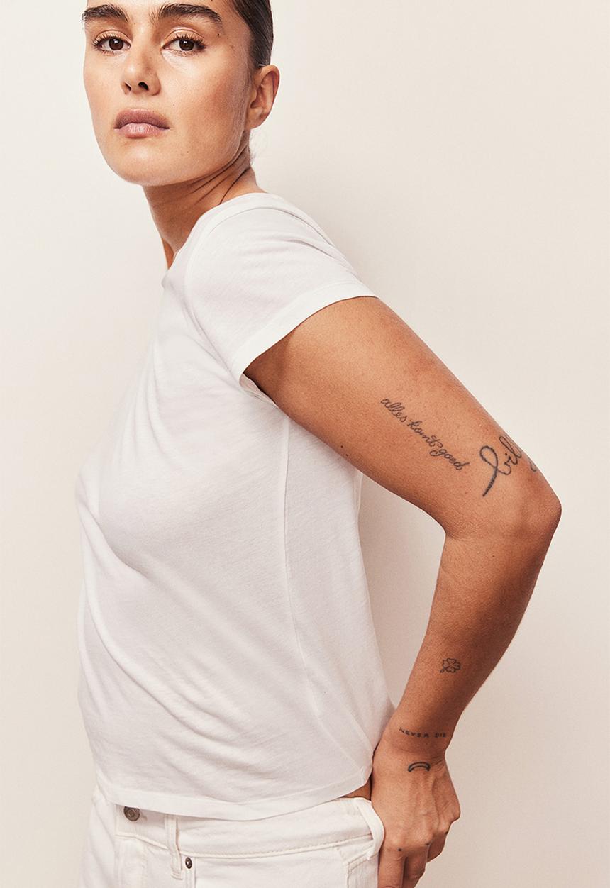 H&M - Cotton T-shirt - white
