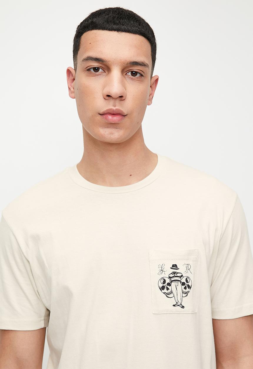 RVCA - Invisible man pocket tee - silver bleach 