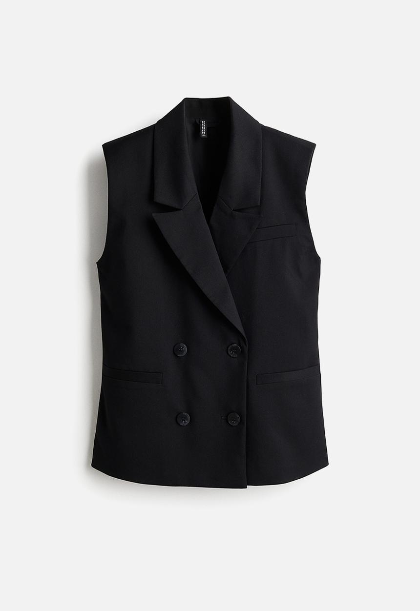 H&M - Sleeveless blazer - black
