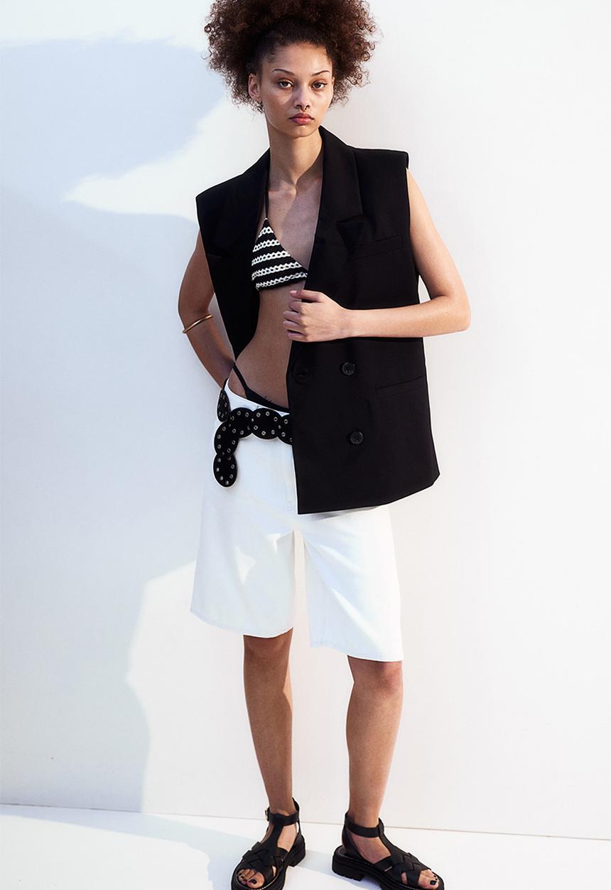 H&M - Sleeveless blazer - black