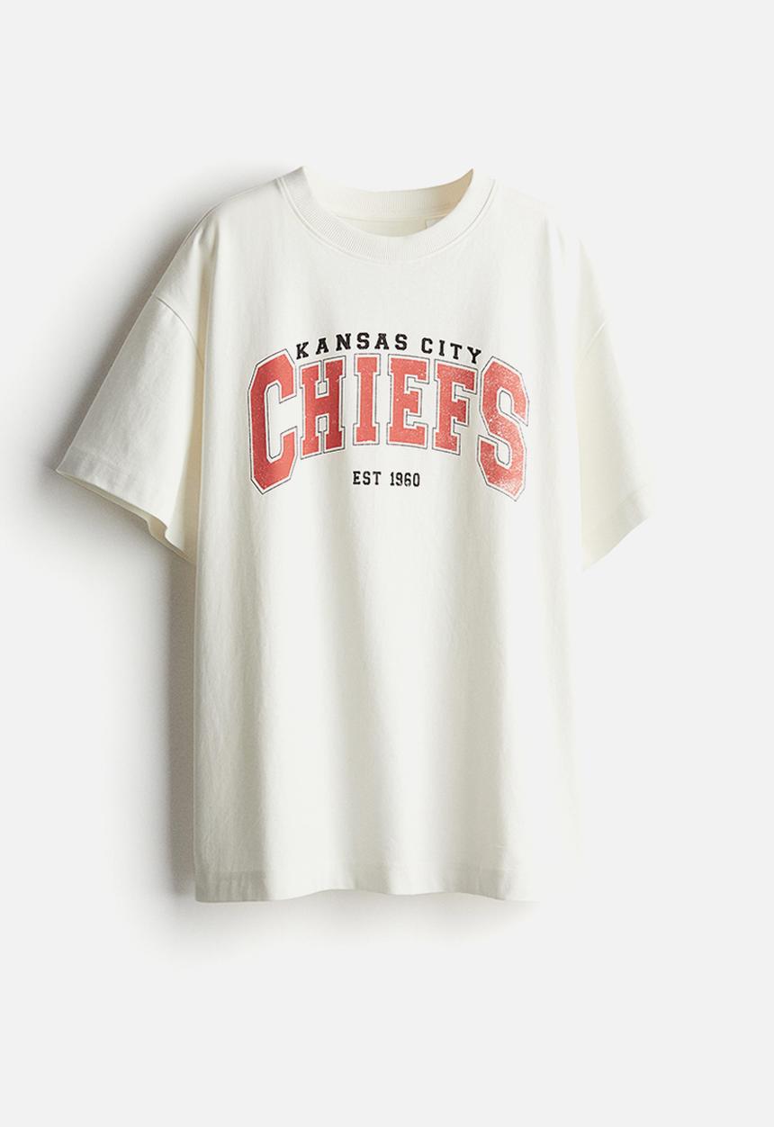H&M - Long printed T-shirt - white,multi