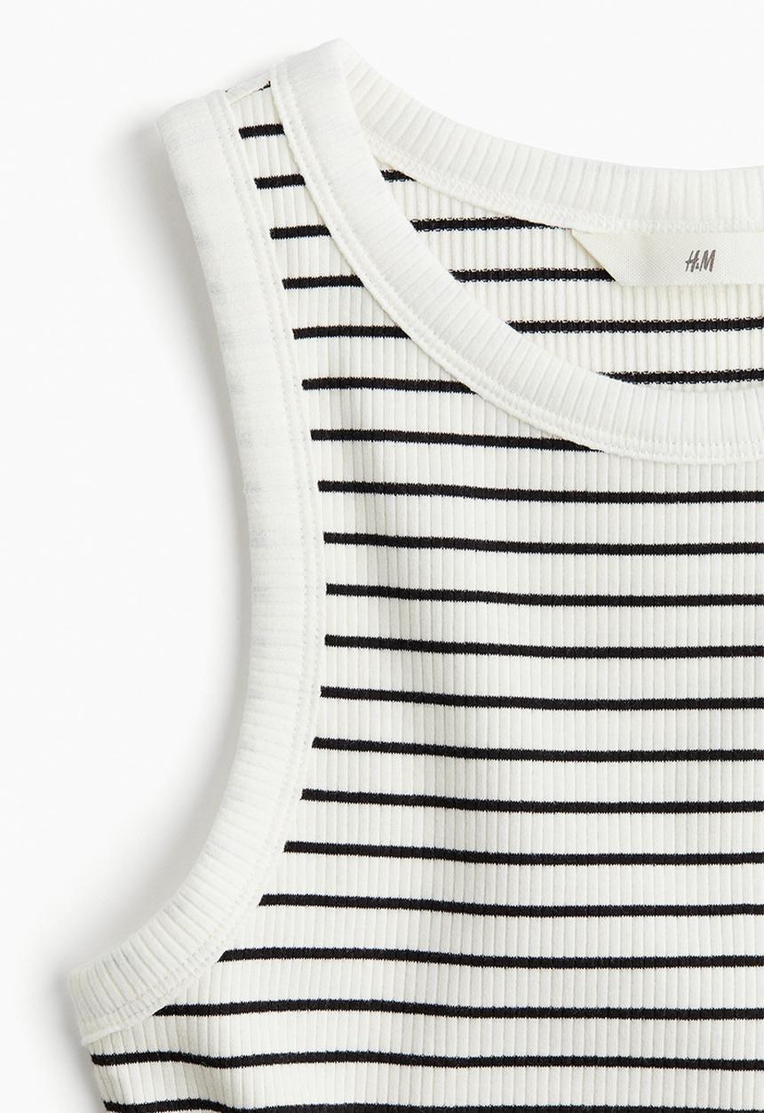 H&M - Ribbed vest top - white