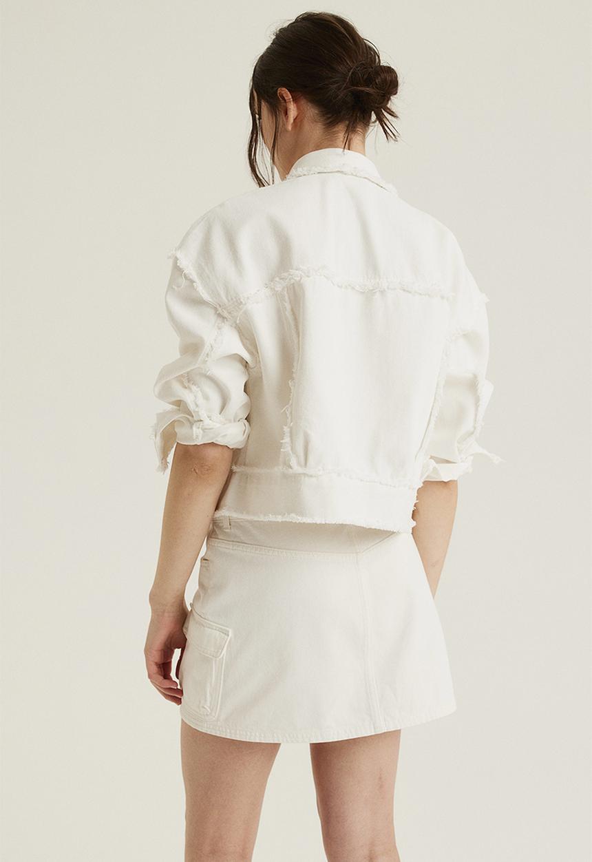 H&M - Twill cargo mini skirt - cream