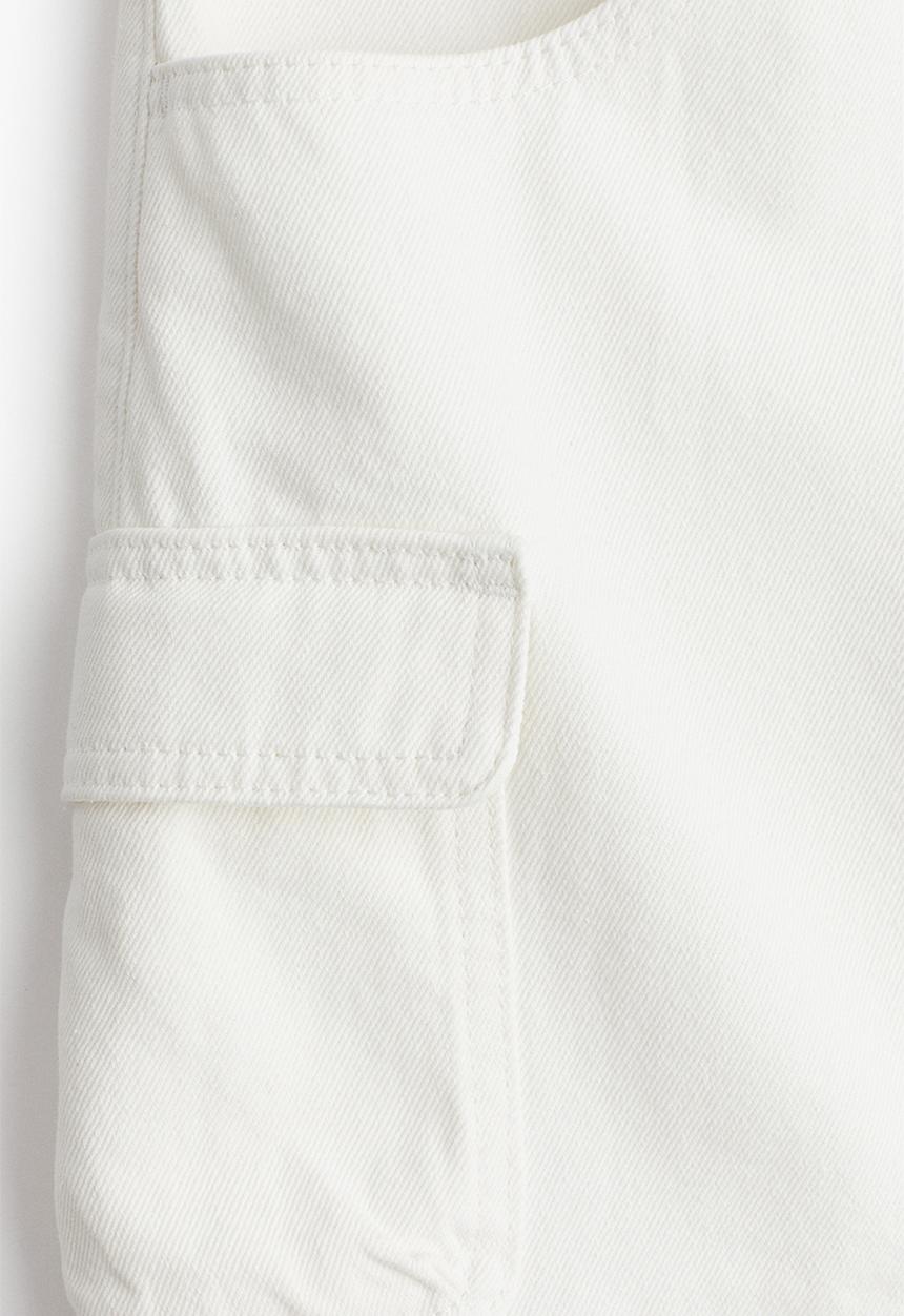 H&M - Twill cargo mini skirt - cream