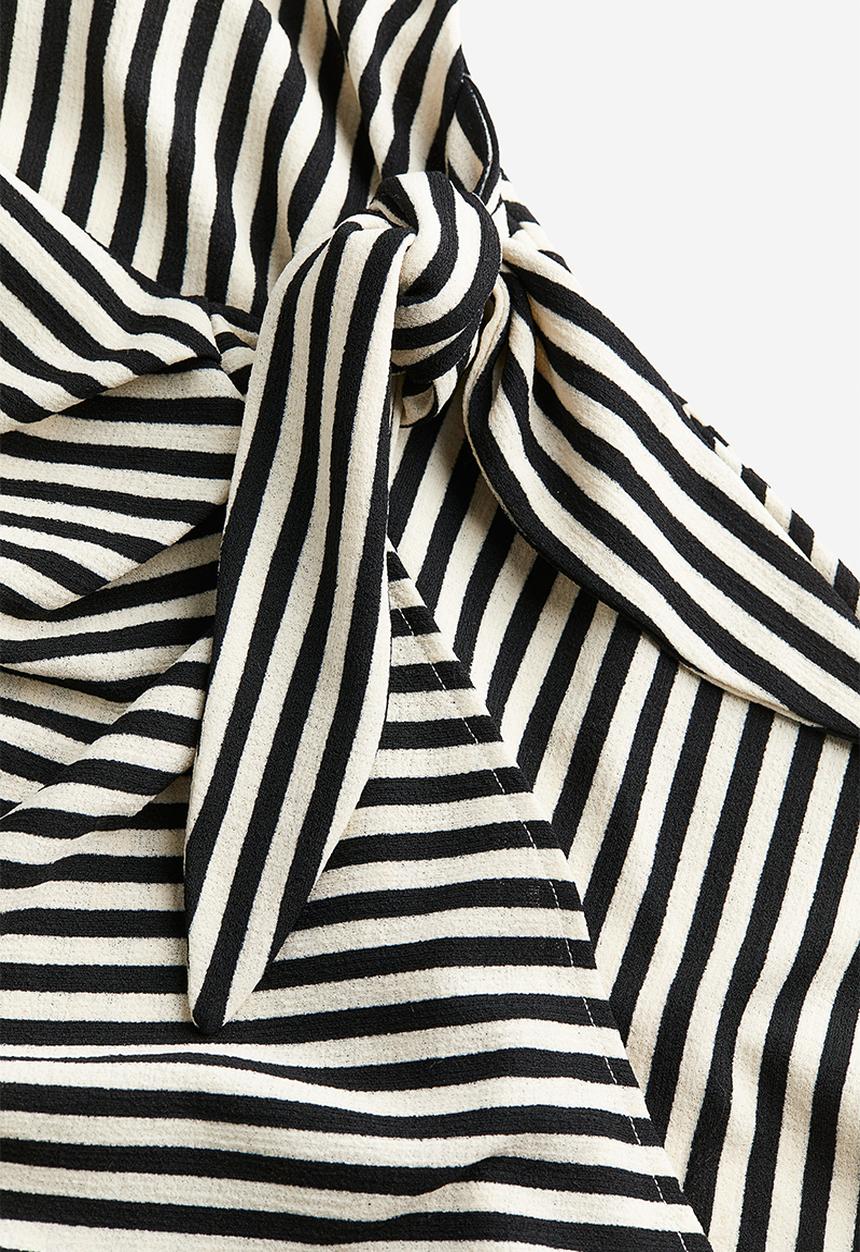H&M - Jersey wrap dress - cream & black