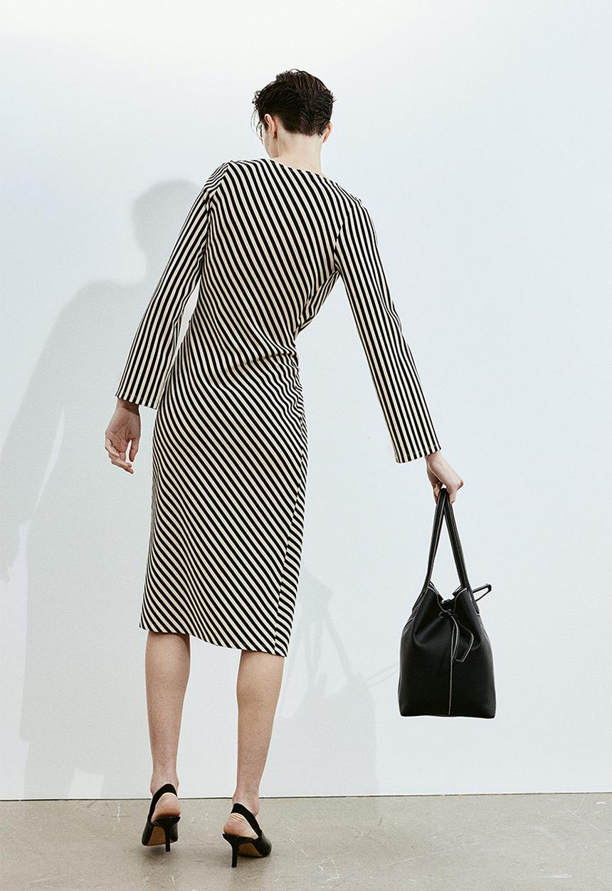 H&M - Jersey wrap dress - cream & black