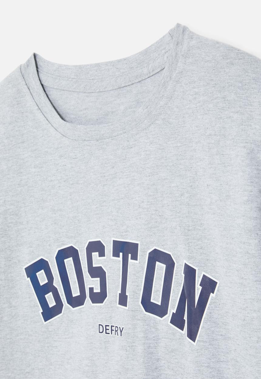 Pop Candy - Boston crew tee - grey
