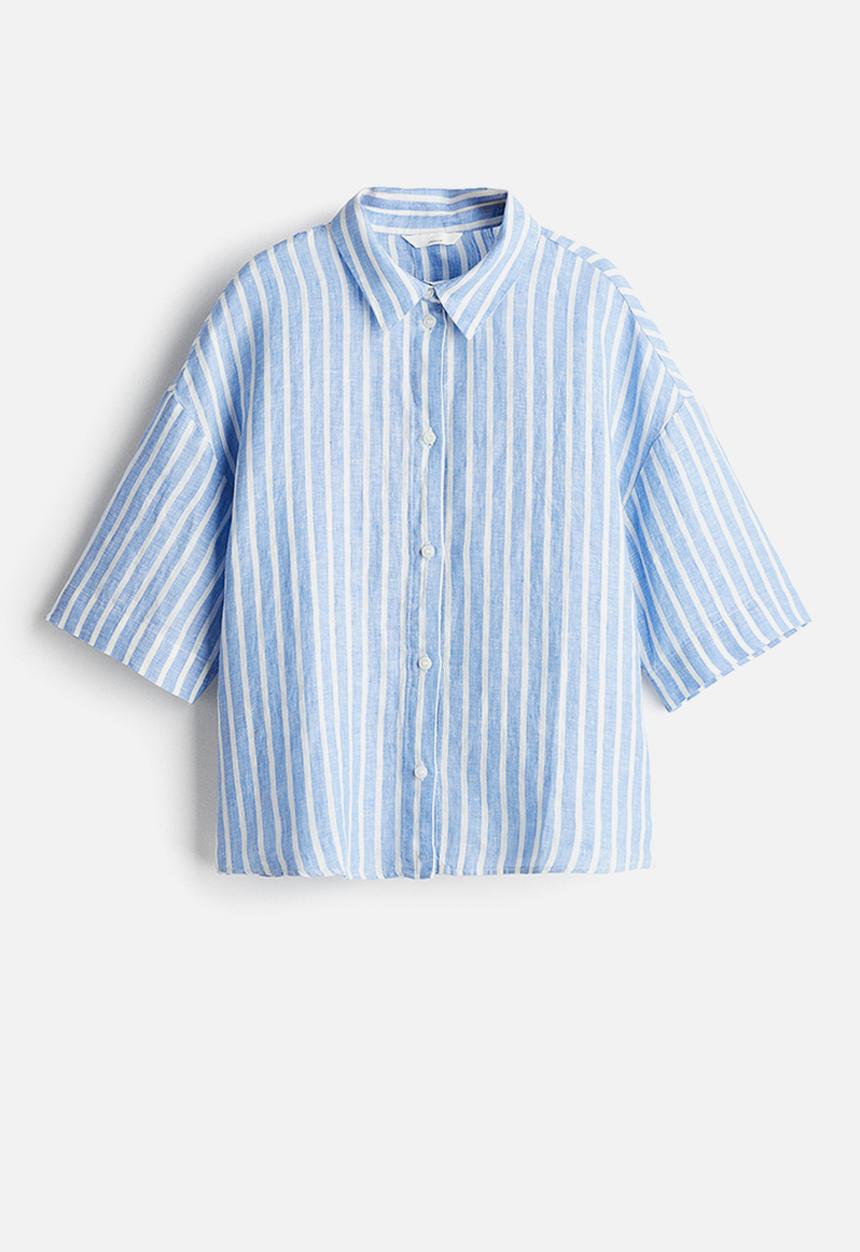 H&M - Linen shirt - blue