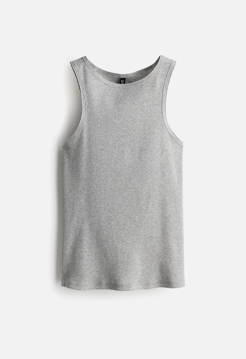 H&M - Ribbed vest top - grey