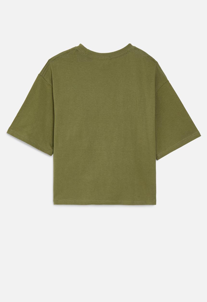 Pop Candy - Zip pocket tee - olive green