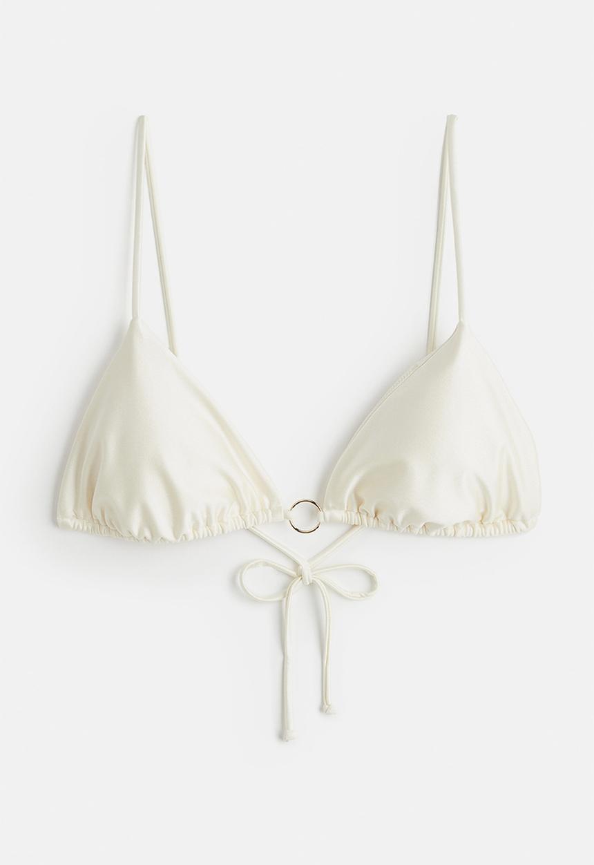H&M - Padded triangle bikini top - cream