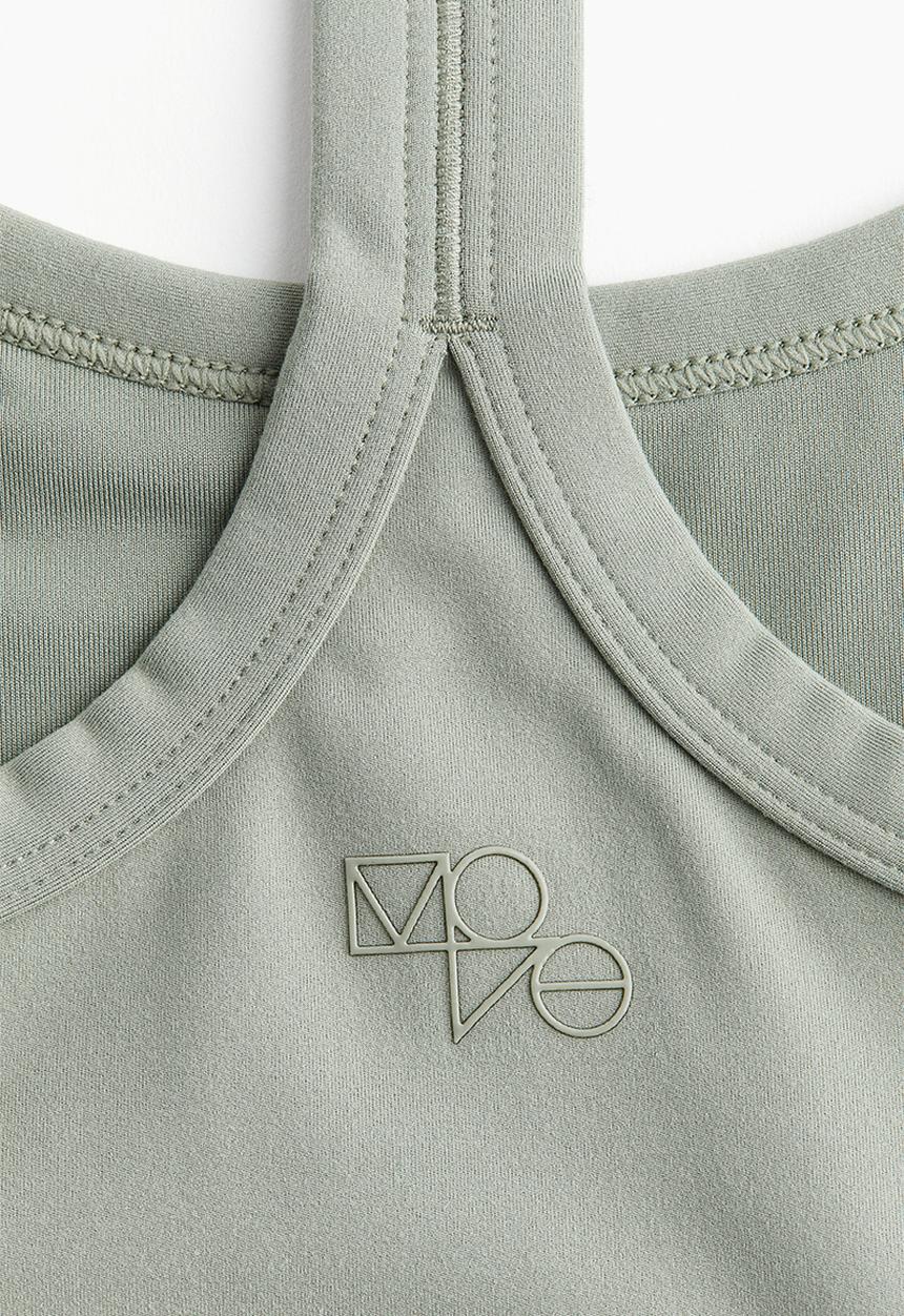 H&M - Drymove™ medium support sports bra - green