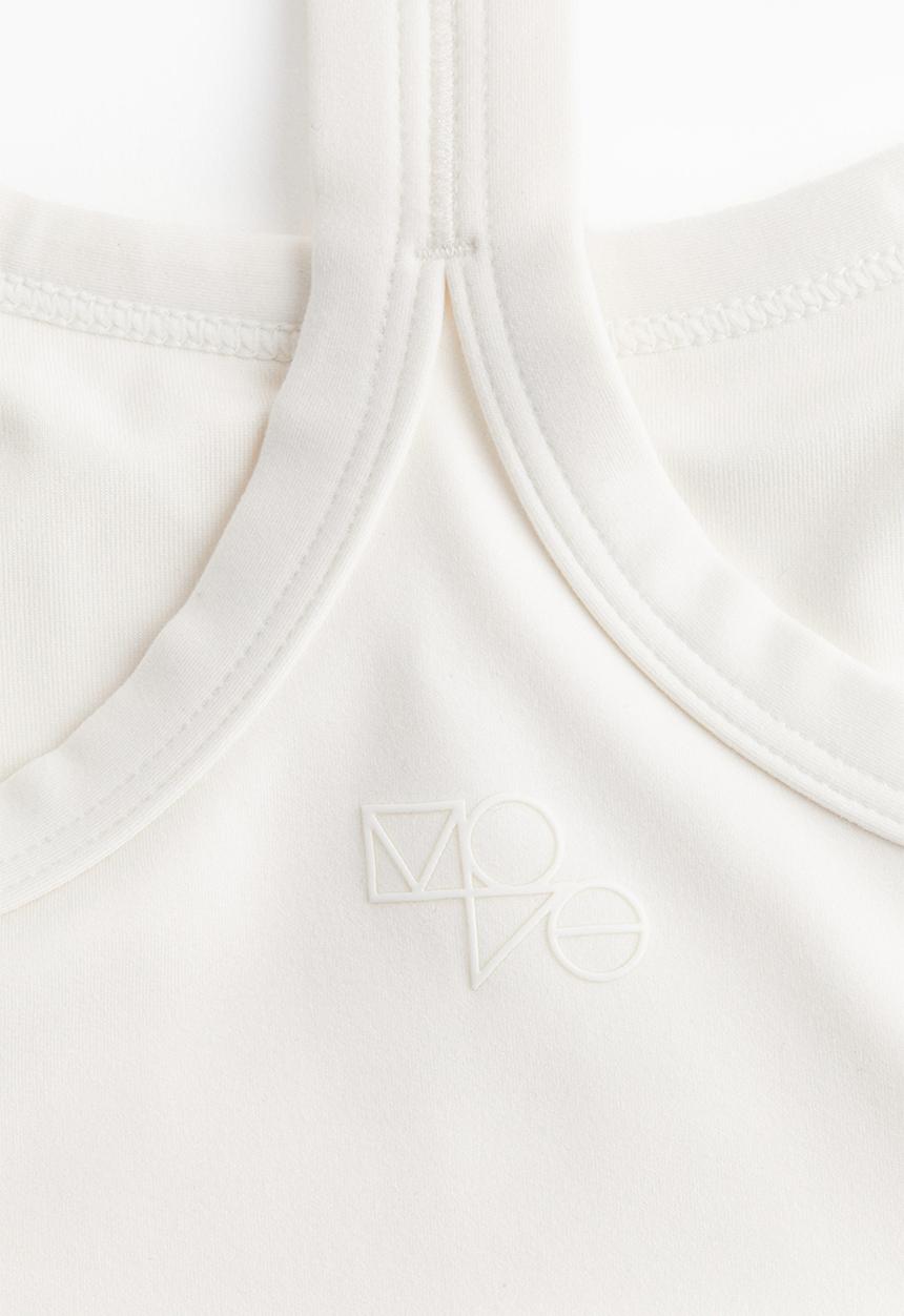 H&M - Drymove™ medium support sports bra - white