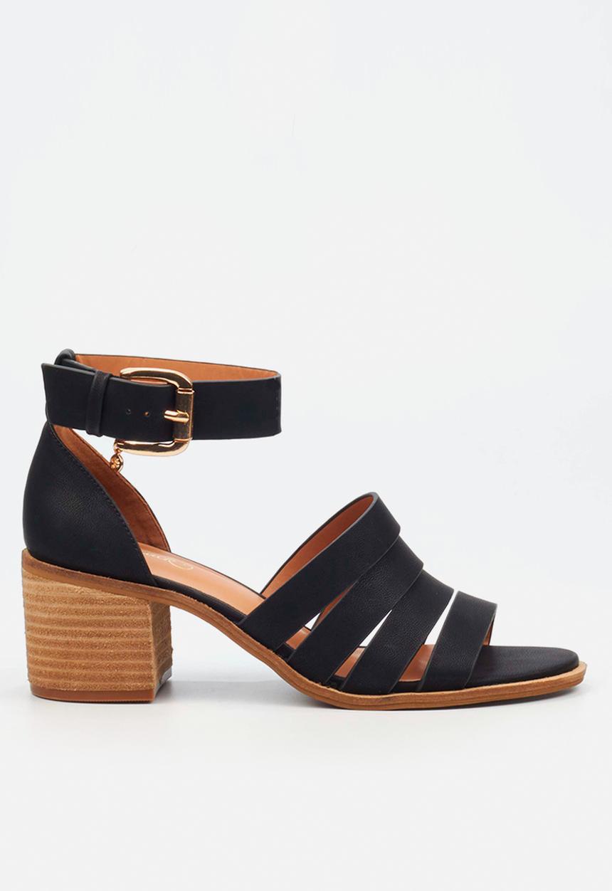 Miss Black - Seranno 3 block heel - black