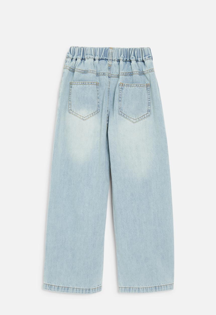 Pop Candy - Wide leg denim jeans-light blue