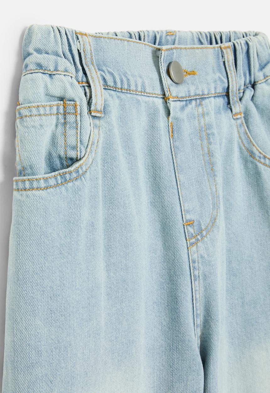 Pop Candy - Wide leg denim jeans-light blue