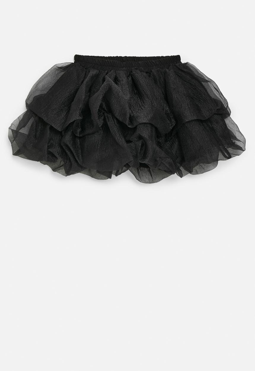 Pop Candy - Tiered bubble skirt - black