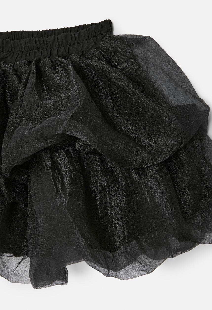 Pop Candy - Tiered bubble skirt - black