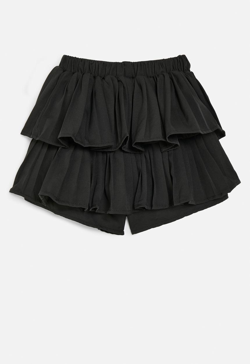 Pop Candy - Tiered skirt - black