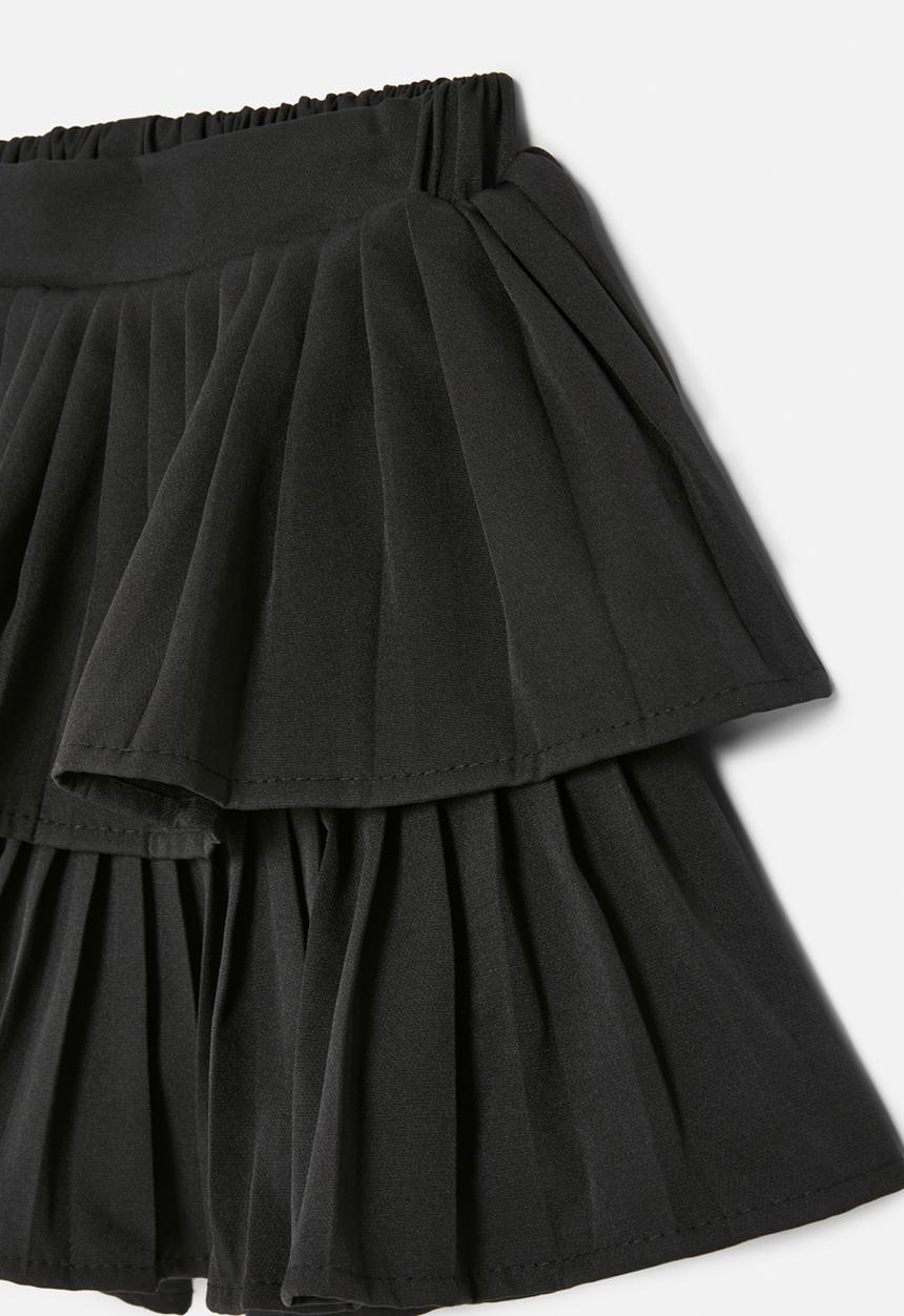 Pop Candy - Tiered skirt - black