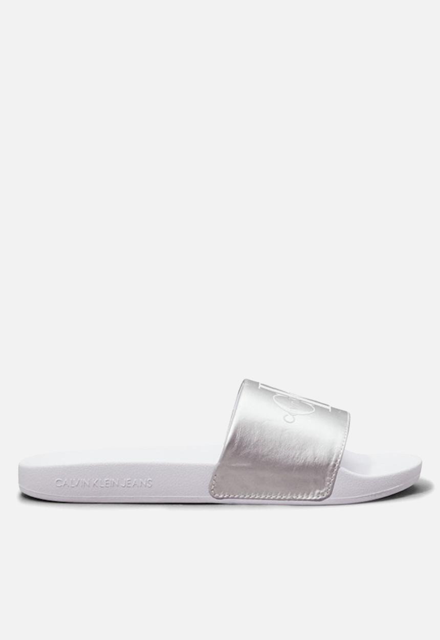 Calvin Klein - Slide pearl - bright white/silver