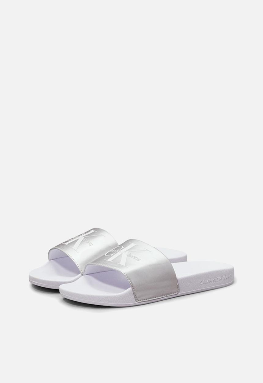 Calvin Klein - Slide pearl - bright white/silver