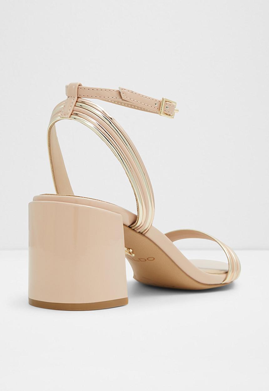 ALDO - Emelda Ankle Strap Block Heel - Bone