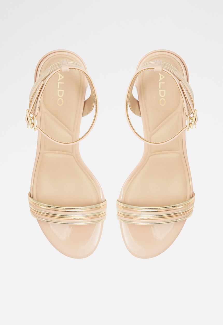 ALDO - Emelda Ankle Strap Block Heel - Bone