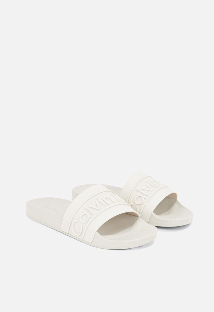 Calvin Klein - Slide saffiano - sand pebble